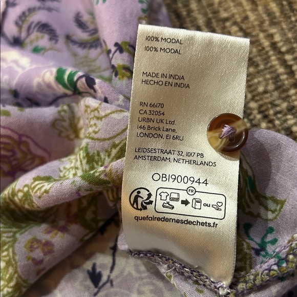 ANTHROPOLOGIE PILCRO Romy Relaxed Button Down Purple Floral Blouse - Picture 8 of 11